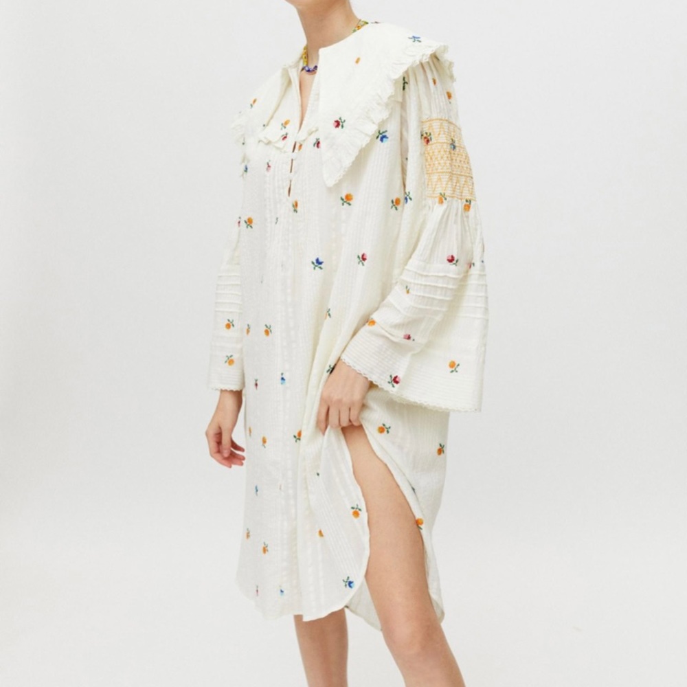 Urban Outfitters Dorothea Embroidered Dress